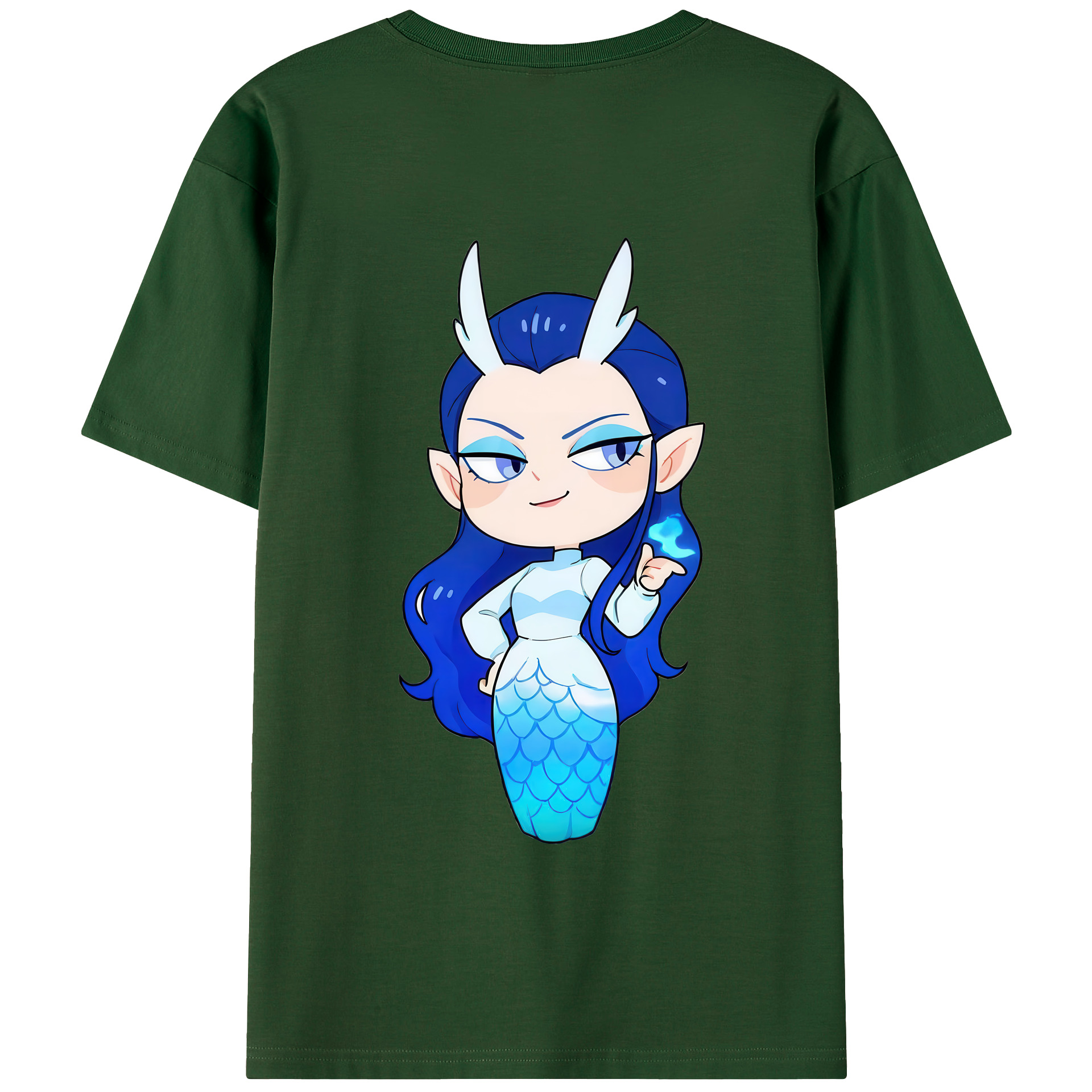 （画像用） Ne Zha 2 ナタ 魔童の大暴れ 綿100％半袖Tシャツ（背面プリント）